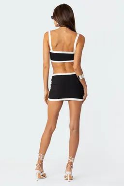 Mini falda sutton ribbed contraste de Edikted en Shorts para argentina
