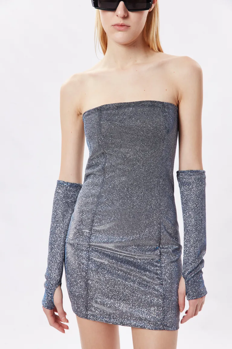 Vestido gris ajustado sin mangas para mujer de Naíma en Vestidos para argentina