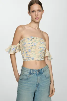 Top fruncido palabra honor de Mango en Tops para argentina