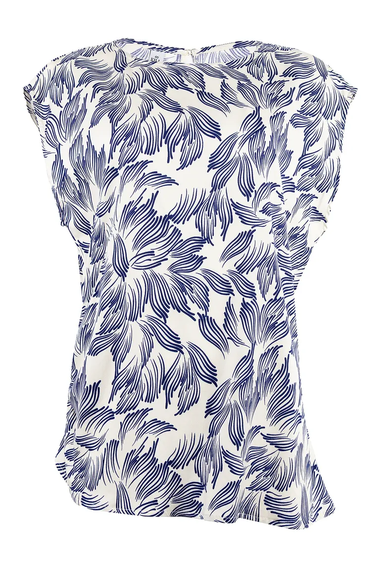 Blusa musculosa estampada con frunces y cierre en la espalda de Kill en Blusas para argentina