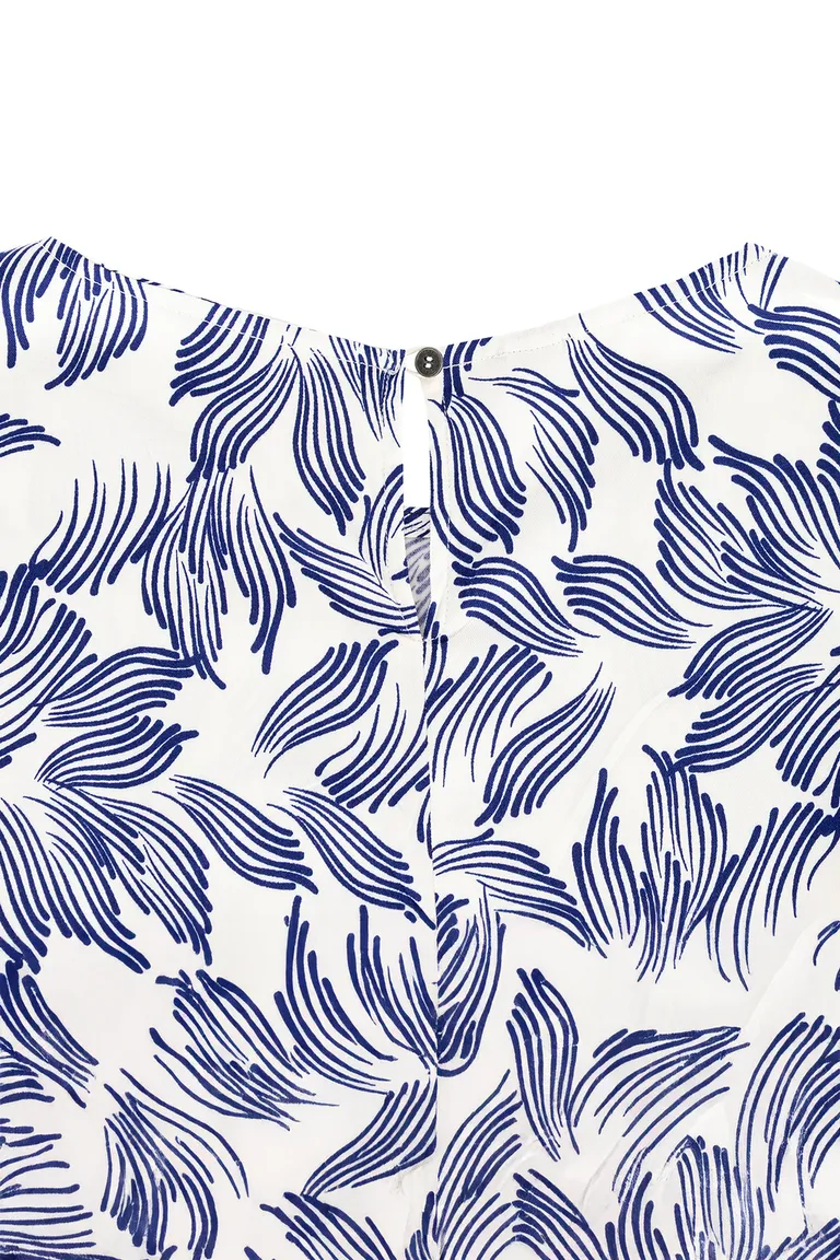 Blusa musculosa estampada con frunces y cierre en la espalda de Kill en Blusas para argentina