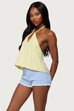 Oliviana top halter lino de Edikted en Tops para argentina