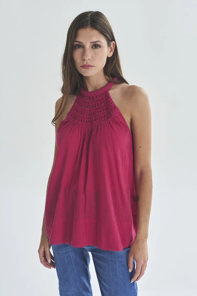 Blusa de corte regular en tono rosa para mujer de Akiabara en Blusas para argentina