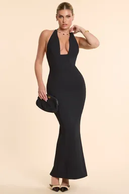 Maxi vestido halter sarga tejida de Oh Polly en Vestidos para argentina