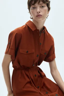 Vestido camisero lyocell lazo de Mango en Camisas para argentina