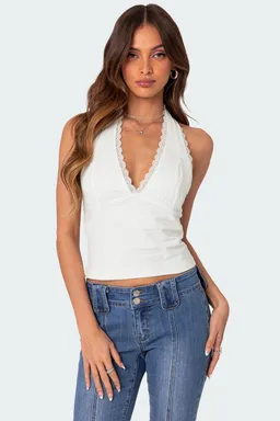 Top halter encaje carolyn de Edikted en Tops para argentina