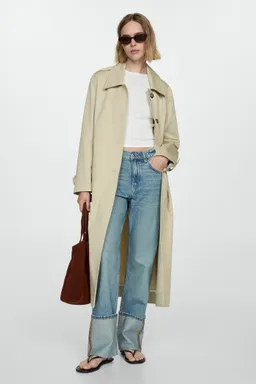 Jeans rectos con dobladillo de Mango en Pantalones para argentina