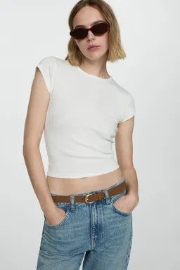 Jeans rectos con dobladillo de Mango en Pantalones para argentina