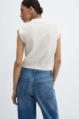 Top calado cuello polo de Mango en Tops para argentina