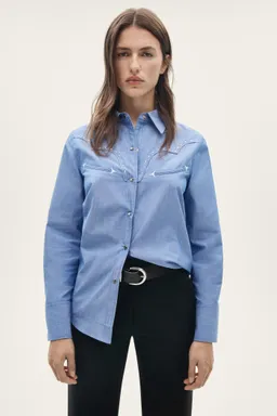 Camisa algodón con tachuelas de Mango en Camisas para argentina