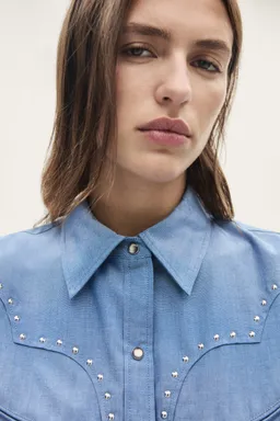 Camisa algodón con tachuelas de Mango en Camisas para argentina