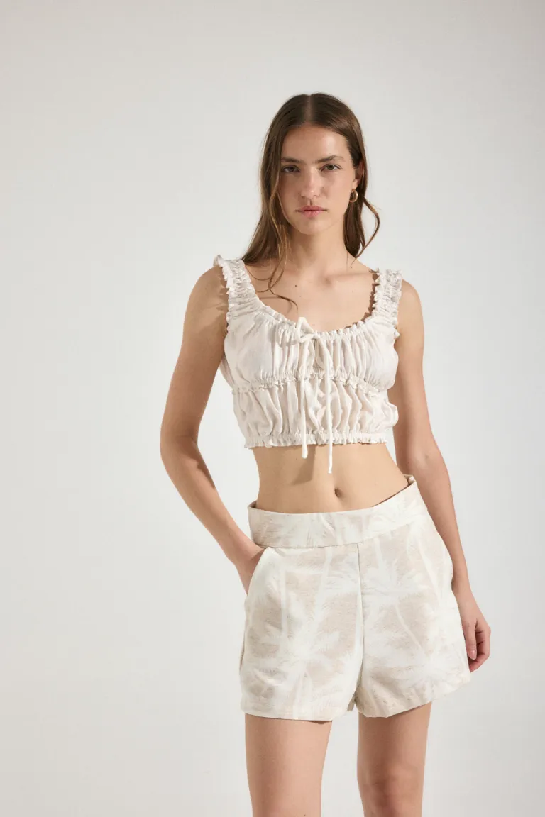 Top con frunces en color negro para mujer de Audaz en Tops para argentina