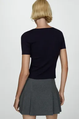 Camiseta punto fino manga corta de Mango en Remeras para argentina