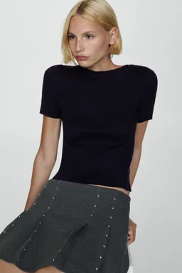 Camiseta punto fino manga corta de Mango en Remeras para argentina