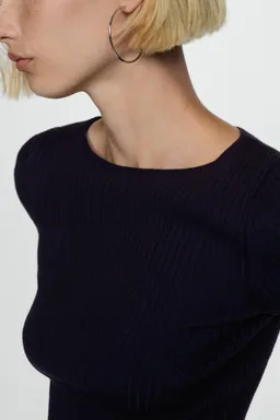 Camiseta punto fino manga corta de Mango en Remeras para argentina