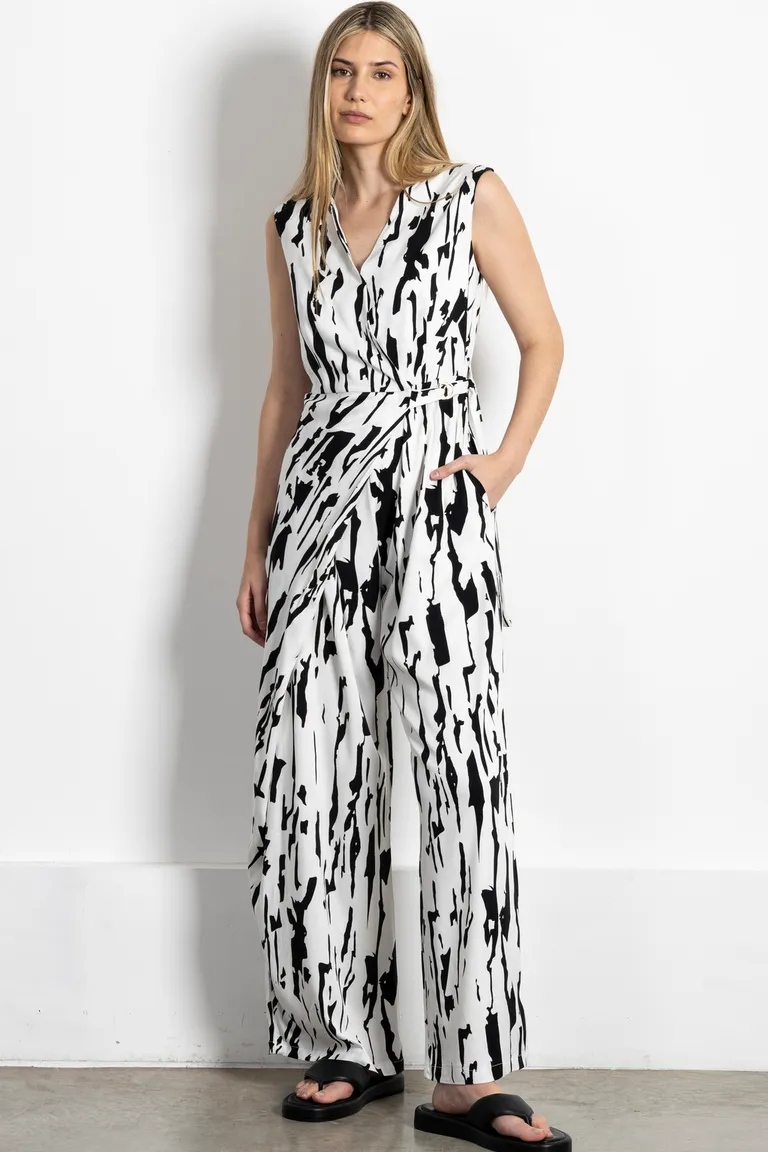 Enterito largo estampado con cruce y ajuste en la cintura de Kill en Monos para argentina