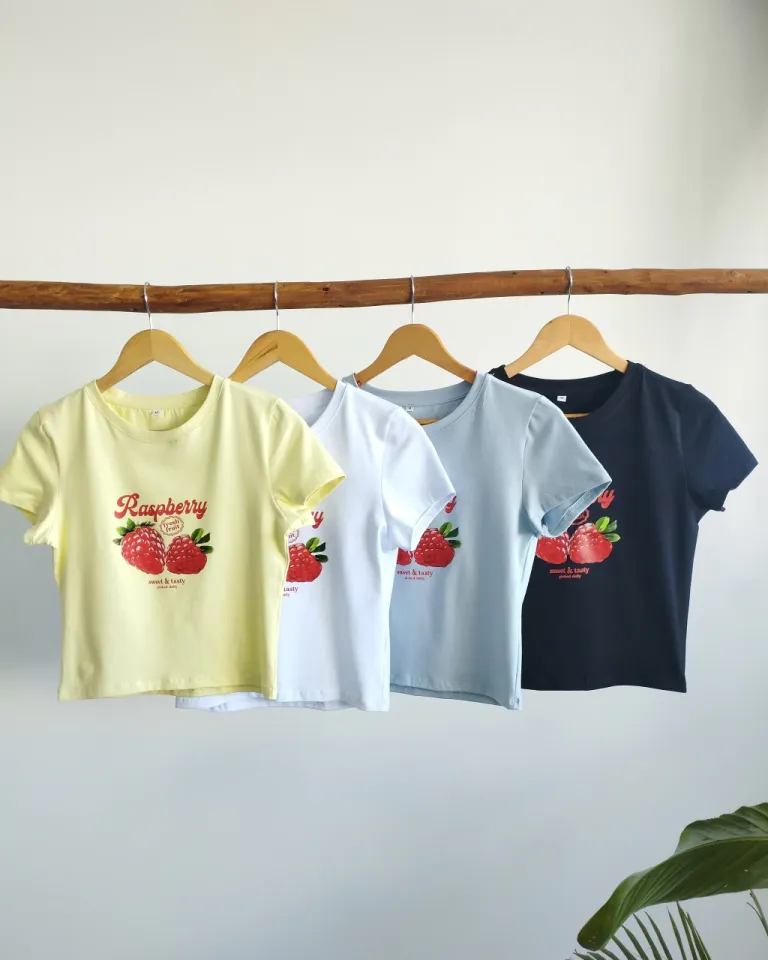 Remera básica de algodón con atractiva estampa para mujer de Lemmon en Remeras para argentina