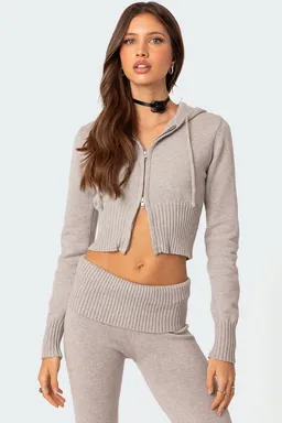 Cárdigan con capucha tejido desiree de Edikted en Buzos y Sweaters para argentina