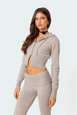 Cárdigan con capucha tejido desiree de Edikted en Buzos y Sweaters para argentina