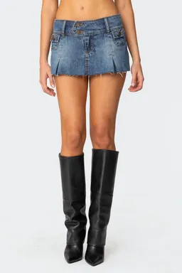 Mini falda short denim vintage de Edikted en Faldas para argentina