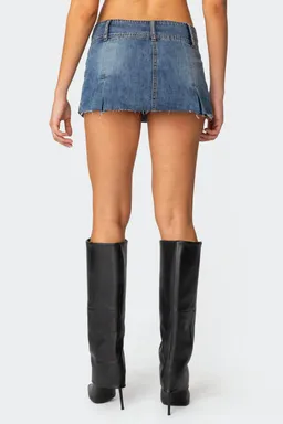 Mini falda short denim vintage de Edikted en Faldas para argentina