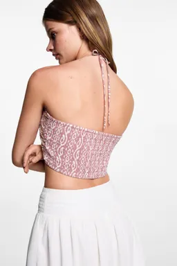 Top crop estampado de Mango Teen en Tops para argentina