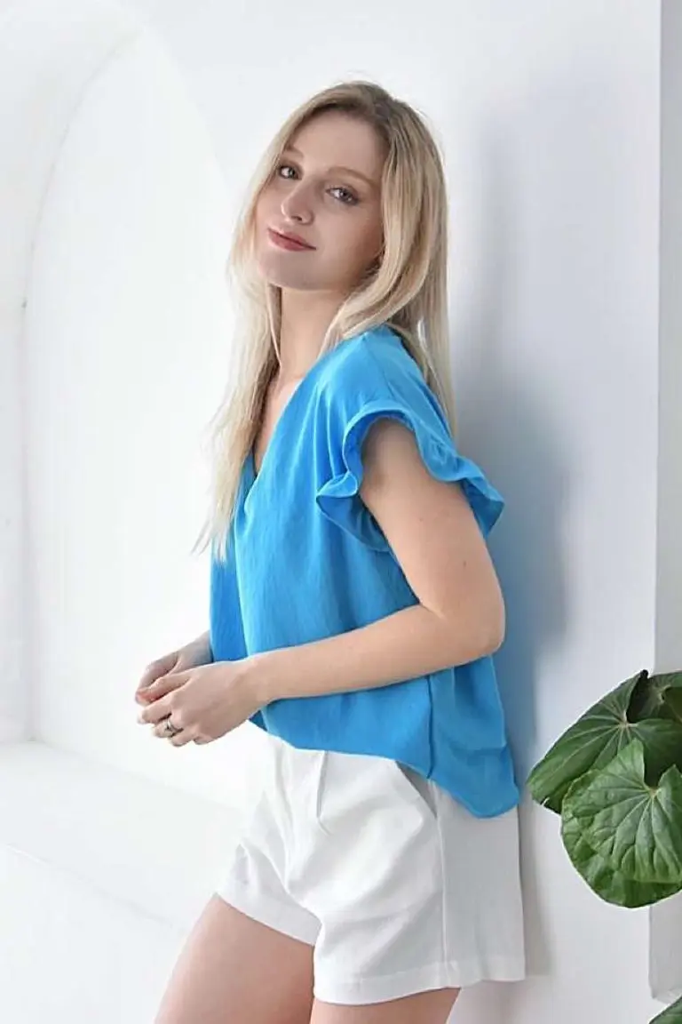 Blusa con Volados de Hesed en Blusas para argentina