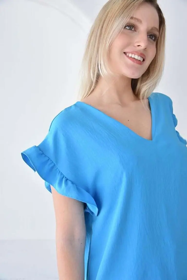 Blusa con Volados de Hesed en Blusas para argentina