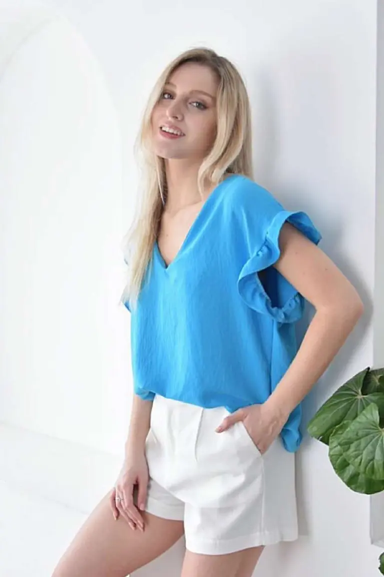 Blusa con Volados de Hesed en Blusas para argentina