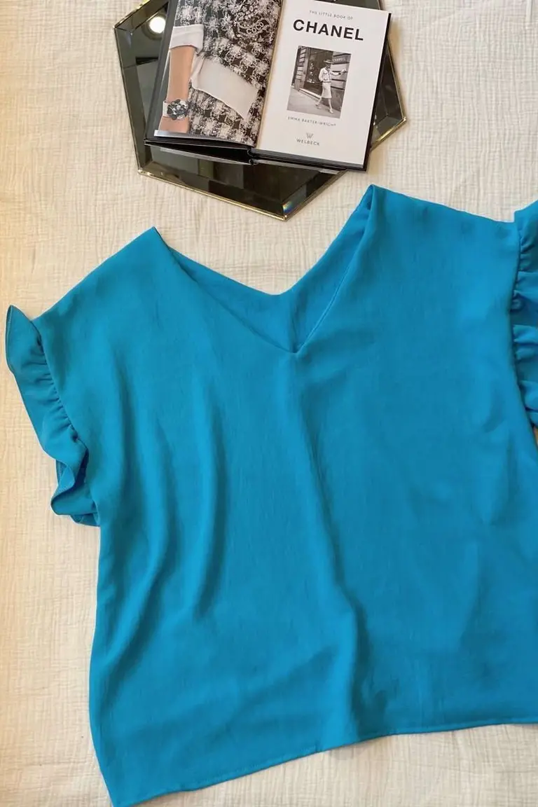 Blusa con Volados de Hesed en Blusas para argentina