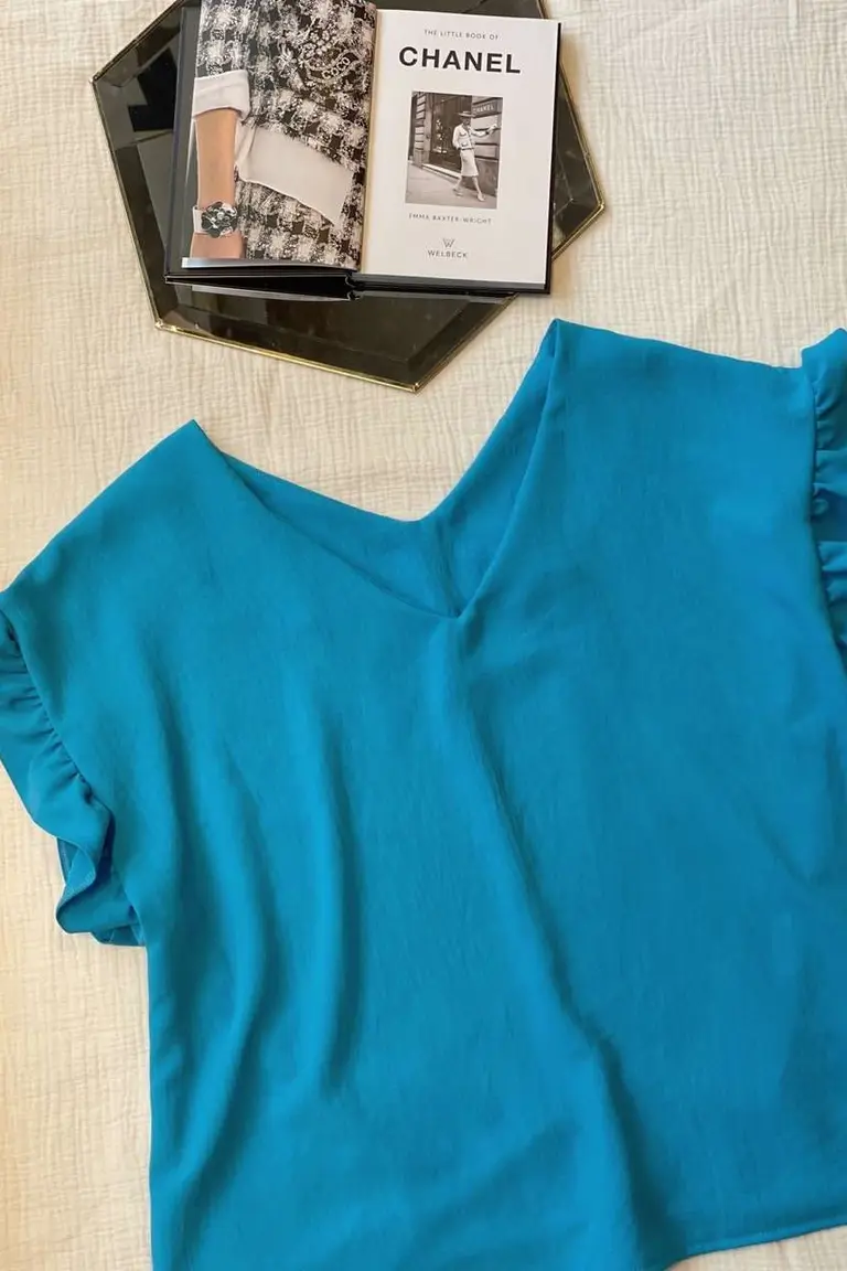 Blusa con Volados de Hesed en Blusas para argentina