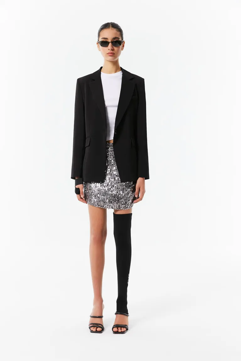 Blazer oversize negro de crepe sastre para mujer de Naíma en Blazers para argentina