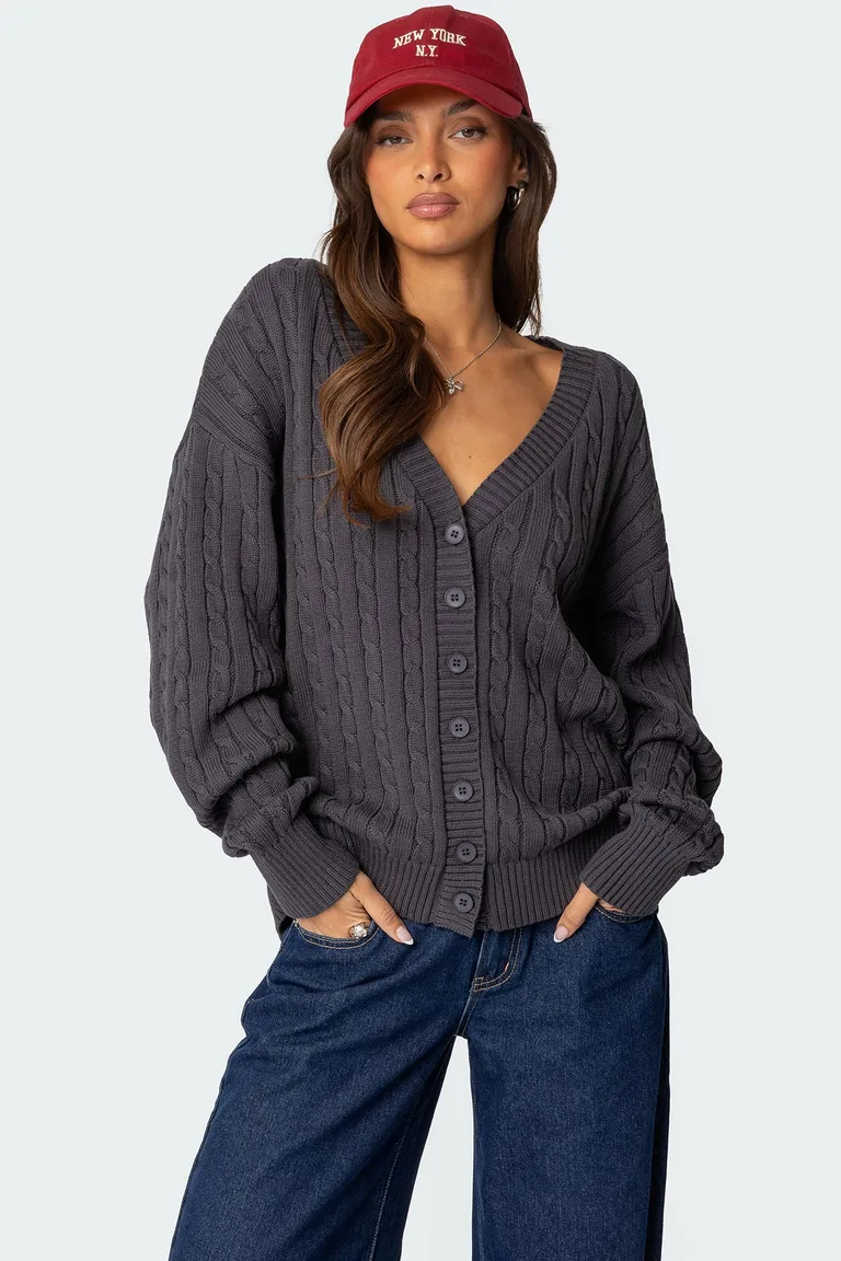 Cárdigan oversized cuello francine de Edikted en Buzos y Sweaters para argentina