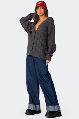 Cárdigan oversized cuello francine de Edikted en Buzos y Sweaters para argentina