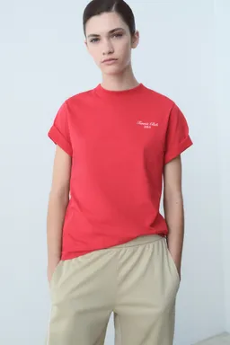 Camiseta algodón estampada de Mango en Remeras para argentina