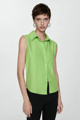 Camisa lyocell sin mangas de Mango en Camisas para argentina