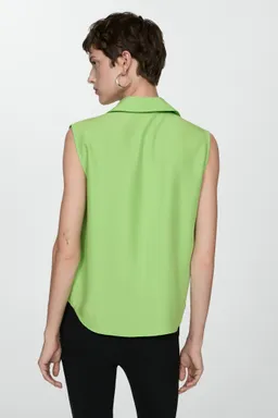 Camisa lyocell sin mangas de Mango en Camisas para argentina