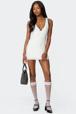 Mini vestido encaje contraste de Edikted en Vestidos para argentina