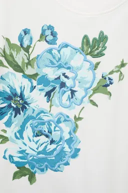 Remera algodón estampado floral de Mango en Remeras para argentina