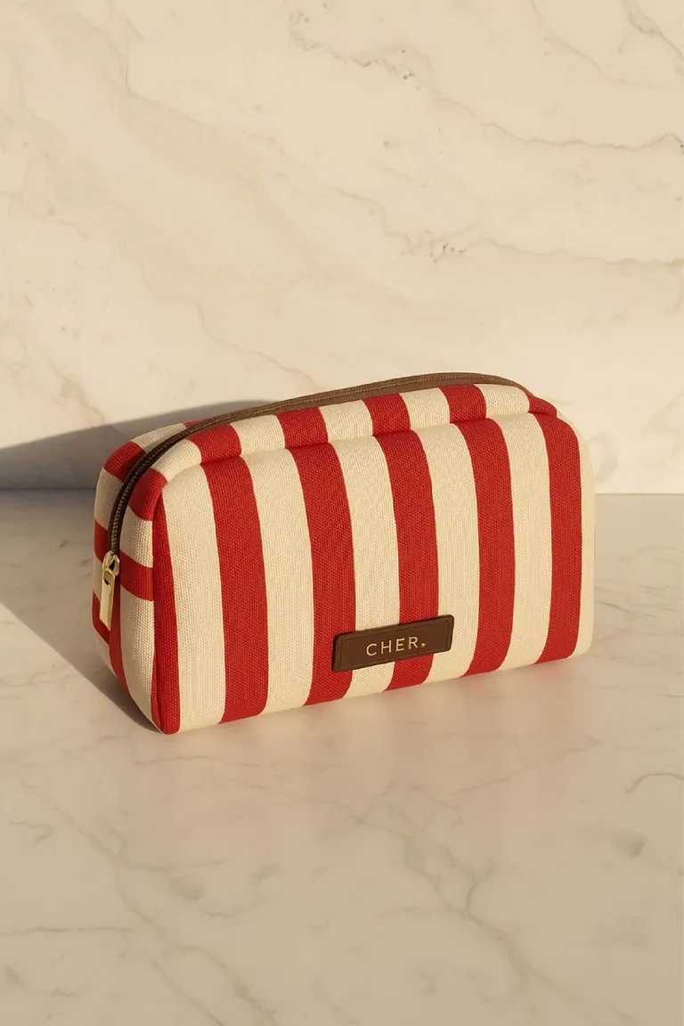 Cartera rayada roja y blanca de diseño versátil para uso diario de Maria Cher en Bolsos y Carteras para argentina