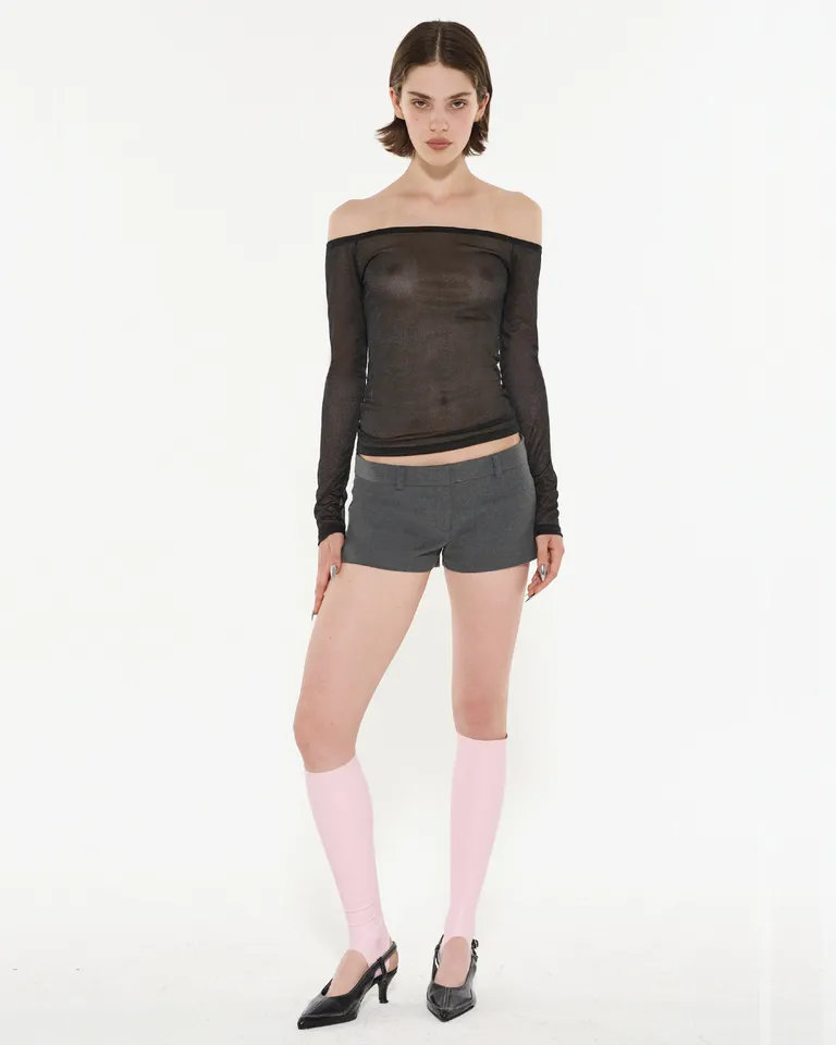 Short de tiro bajo en acabado satinado de estilo elegante de Ay Not Dead en Shorts para argentina