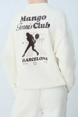 Sudadera algodón estampada de Mango en Buzos y Sweaters para argentina