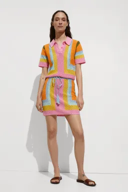 Minifalda crochet cierre lazo de Mango en Faldas para argentina