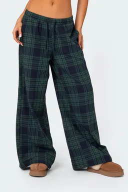 Pantalón lounge plaid pierna ancha de Edikted en Pantalones para argentina