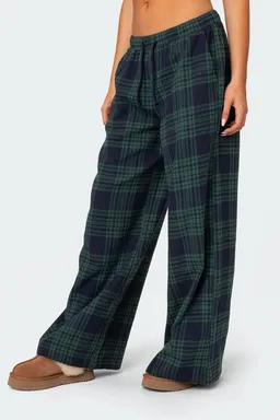 Pantalón lounge plaid pierna ancha de Edikted en Pantalones para argentina