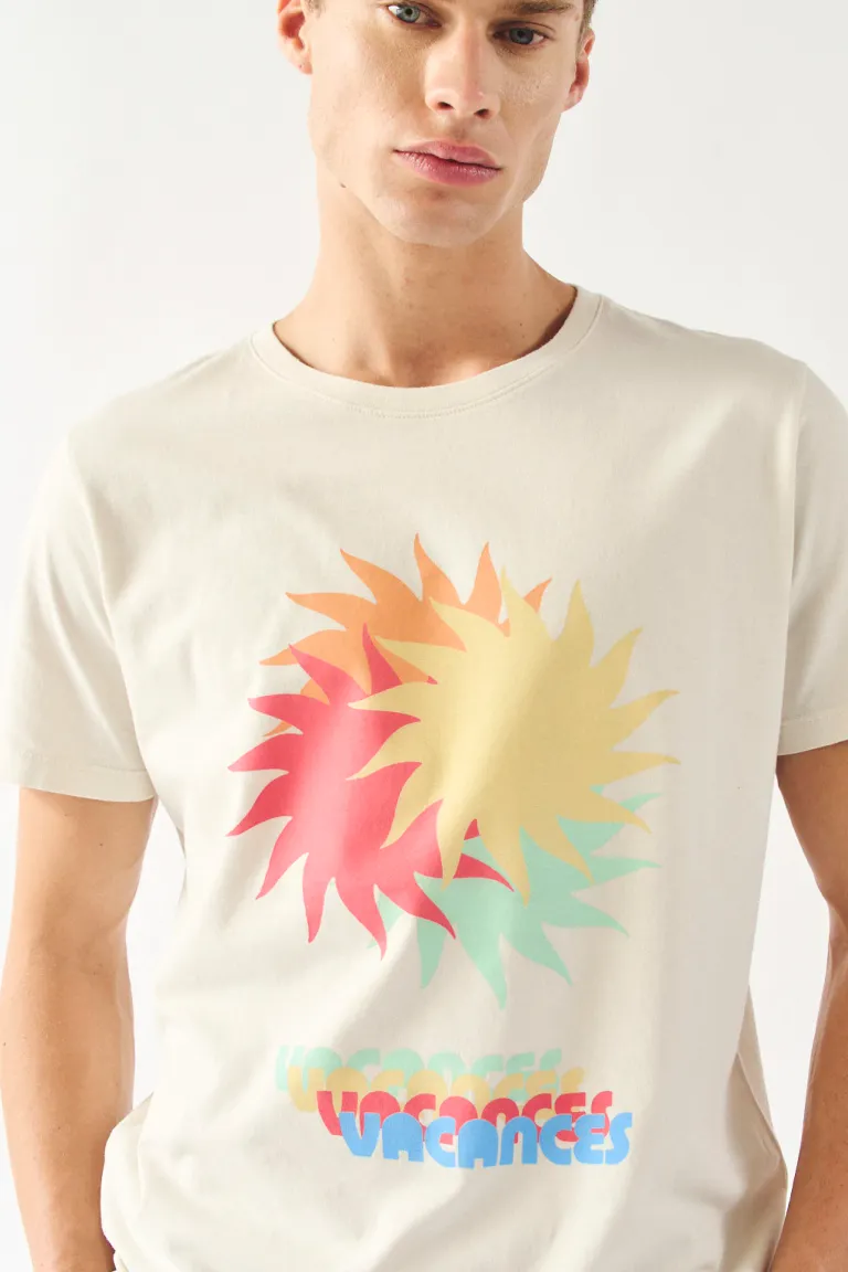 Remera con estampado de motivos coloridos y diseño moderno para hombres de Bensimon en Remeras y Polos para argentina