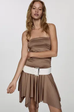 Vestido satinado fruncido de Mango en Vestidos para argentina