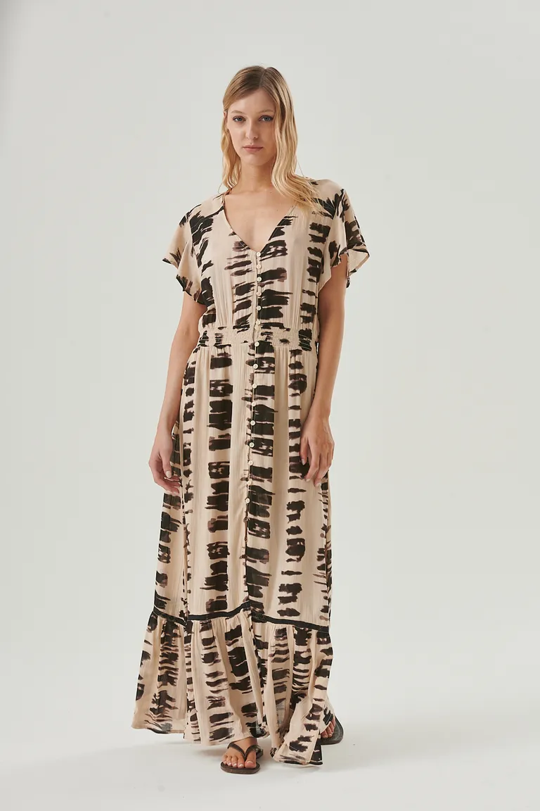 Vestido largo con estampado sutil y diseño elegante de Sweet en Vestidos para argentina