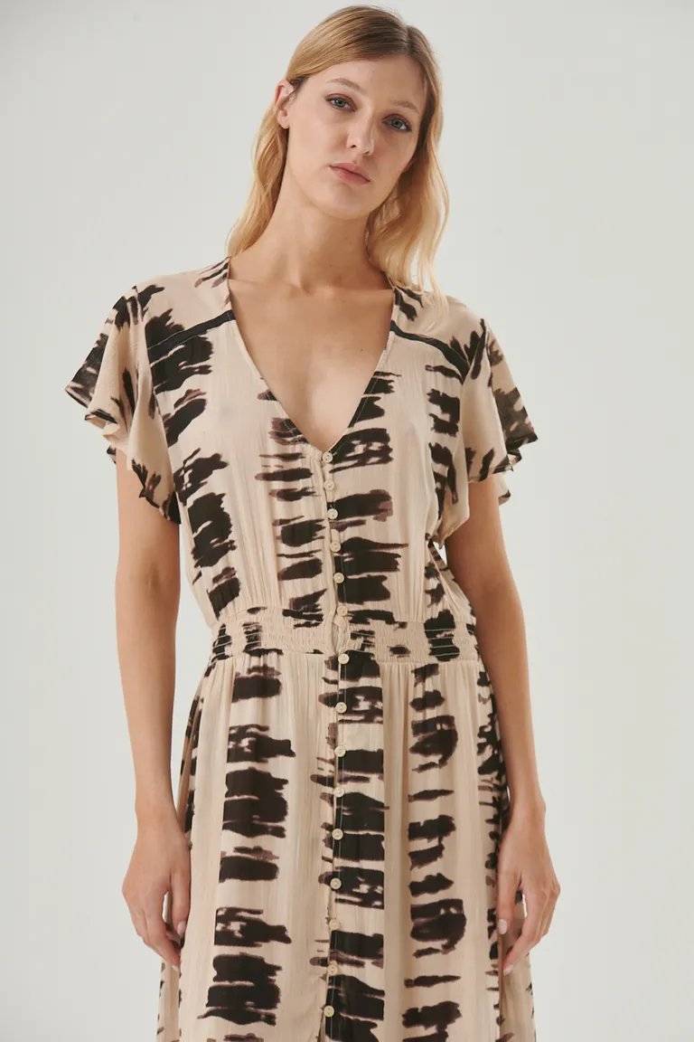 Vestido largo con estampado sutil y diseño elegante de Sweet en Vestidos para argentina