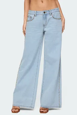 Jeans tiro bajo tachas stassie de Edikted en Pantalones para argentina